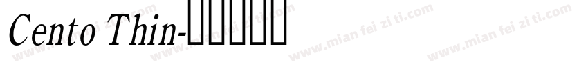 Cento Thin字体转换
